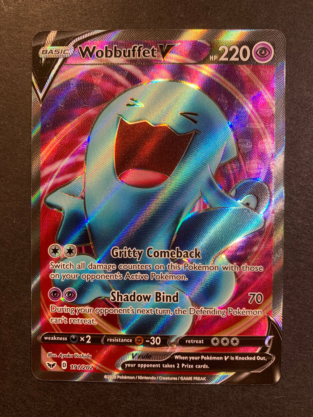 Wobbuffet V - 191/202 Full Art Ultra Rare - Sword and Shield JAB Games13 Wobbuffet V - 191/202 Full Art Ultra Rare - Sword and Shield JAB Games13