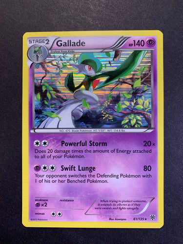 Gallade - 61/135 Holo Rare - Plasma Storm