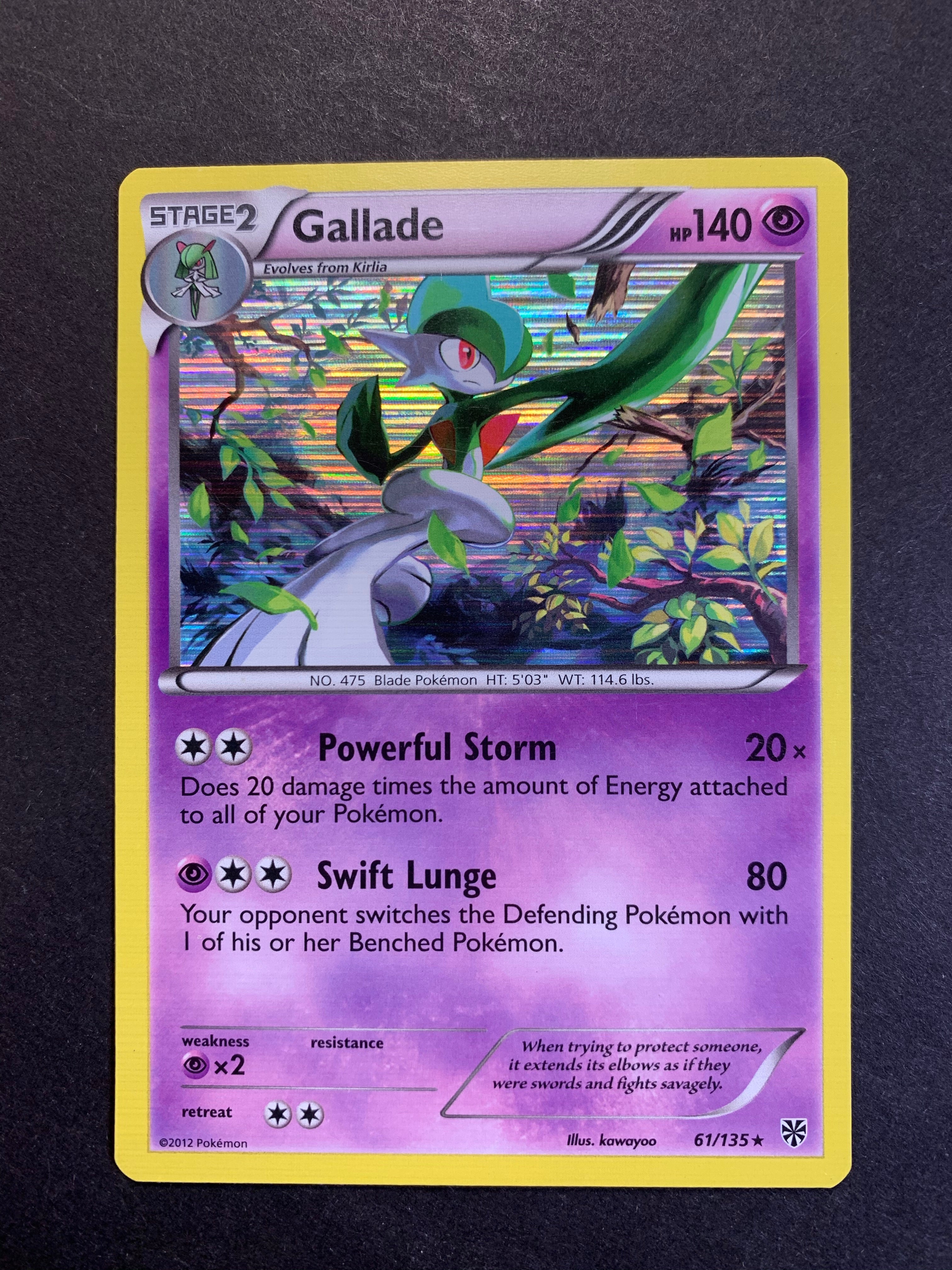 gallade pokemon card value eBay Auction Item 402797737760 TCG Cards 2013 Black & White Legendary Treasures Gallade - 61/135 Holo Rare