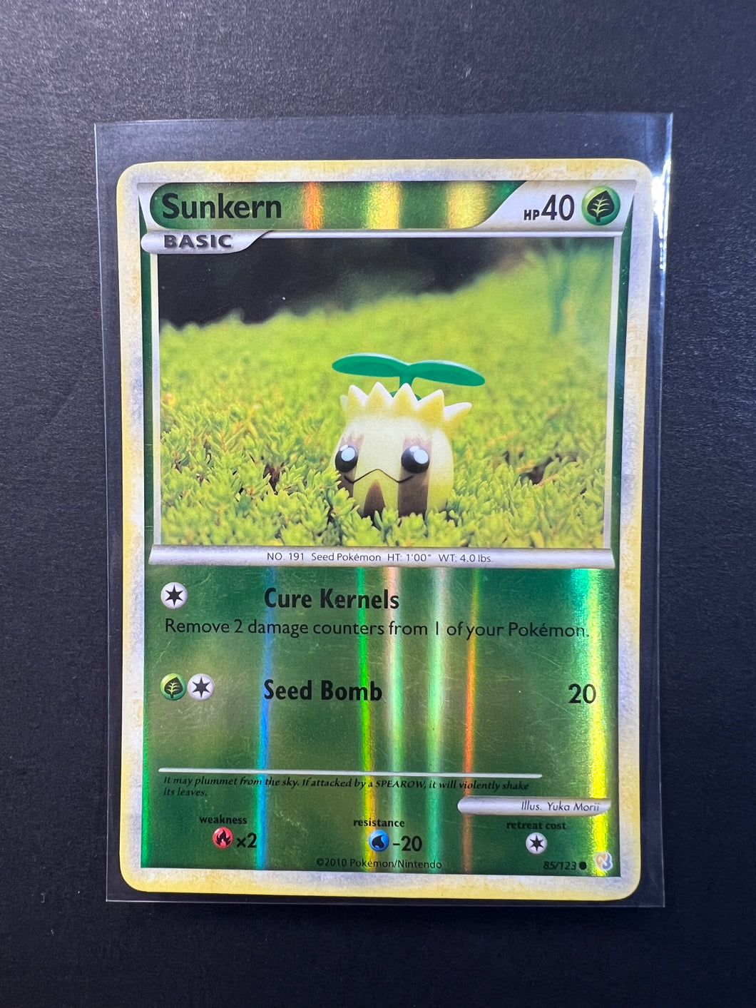 sunkern pokemon card Sunkern - 85/123 Reverse Holo