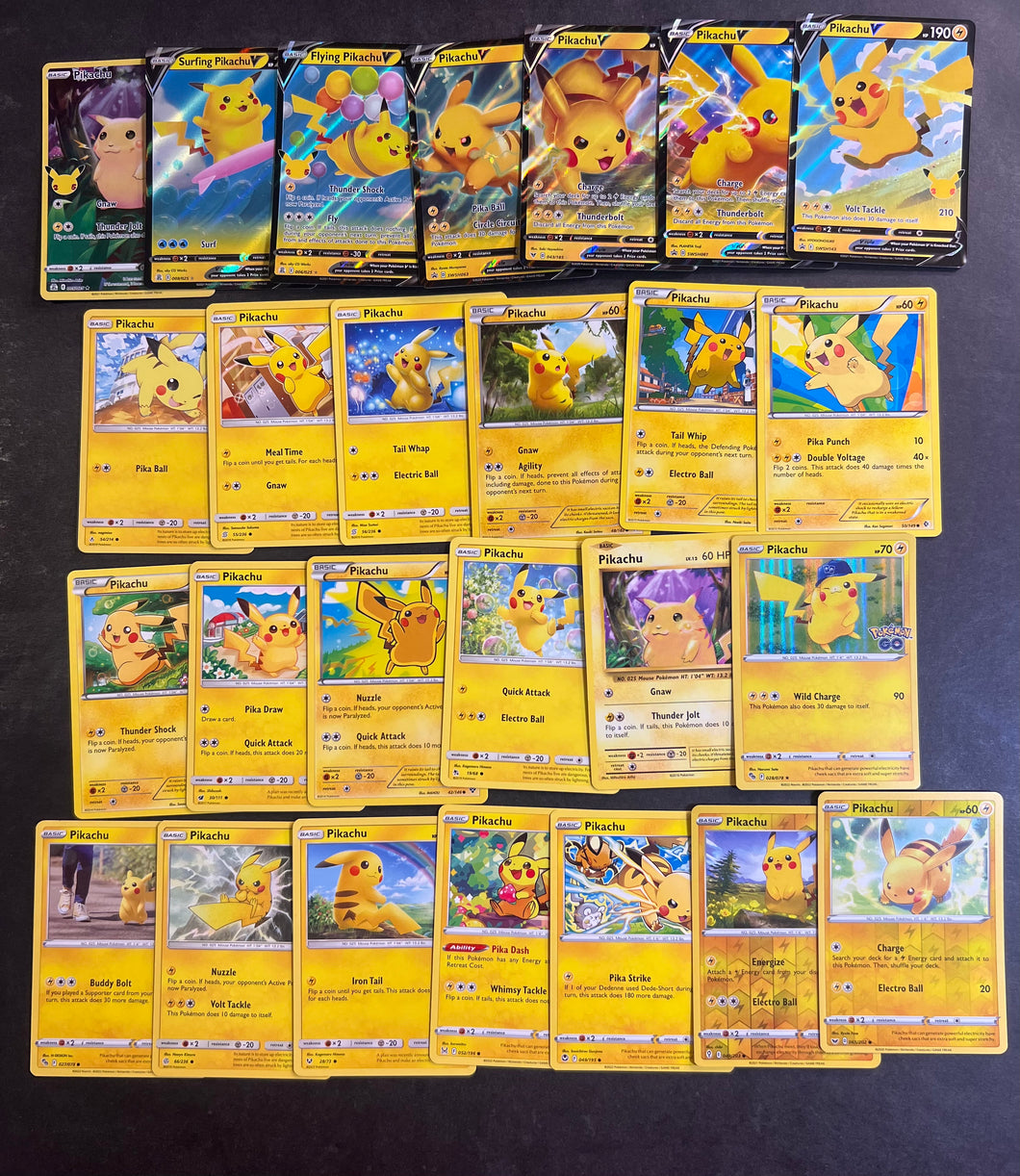 Pokemon Pikachu V Card Lot - 26 Cards - Ultra Rare, Holo Rare and Reve –  JAB Games13