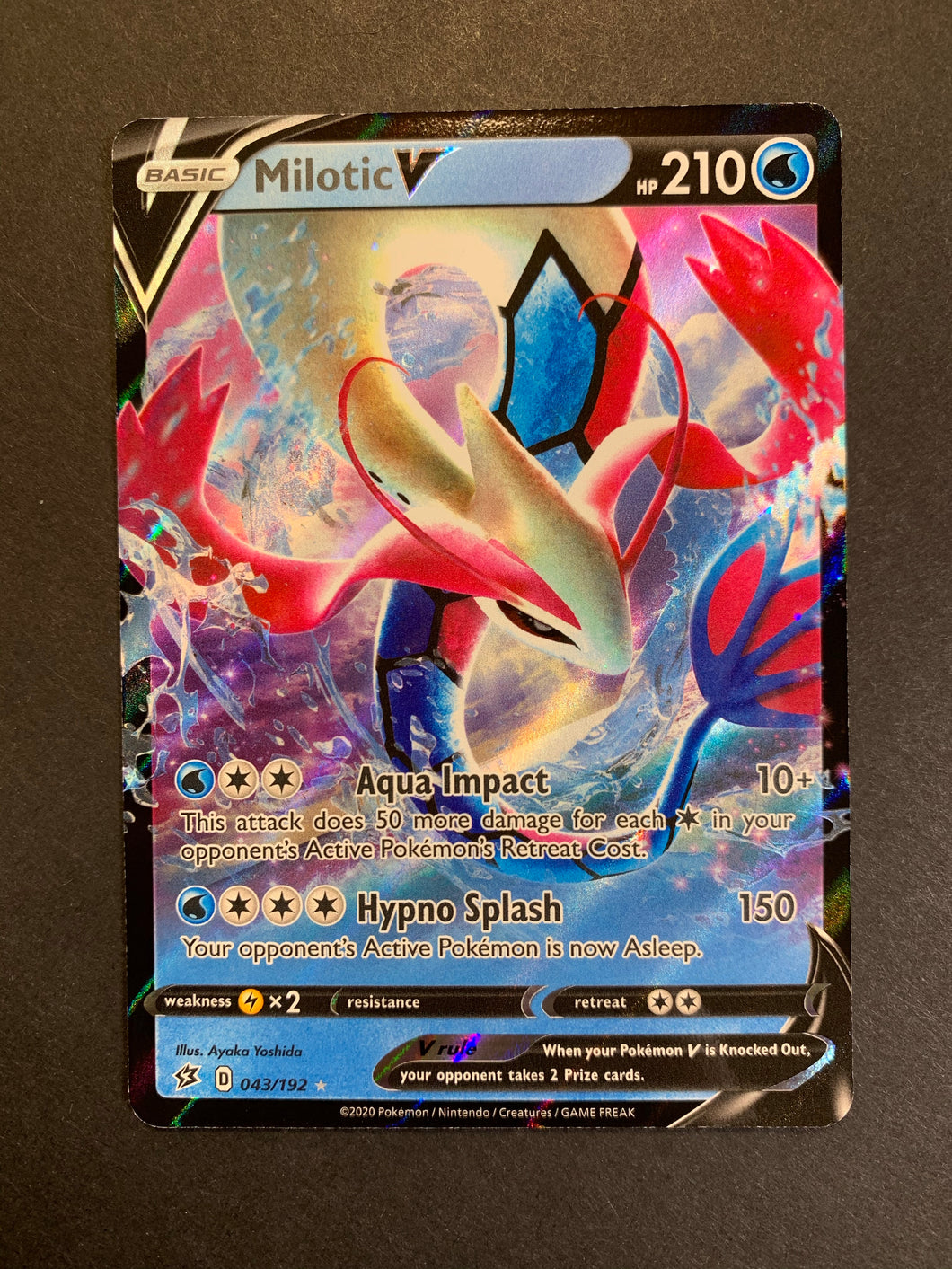 milotic v pokemon card Milotic V - 043/192 Ultra Rare