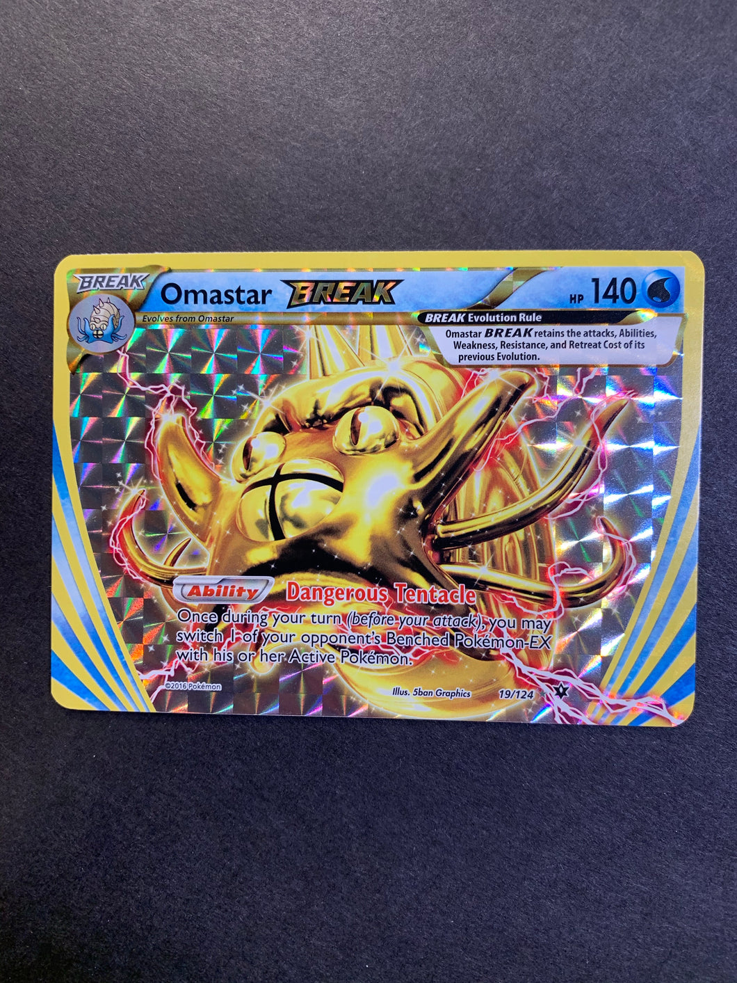 Omastar Break - 19/124 Ultra Rare Holo - XY Fates Collide Omastar Break - 19/124 Ultra Rare Holo - XY Fates Collide