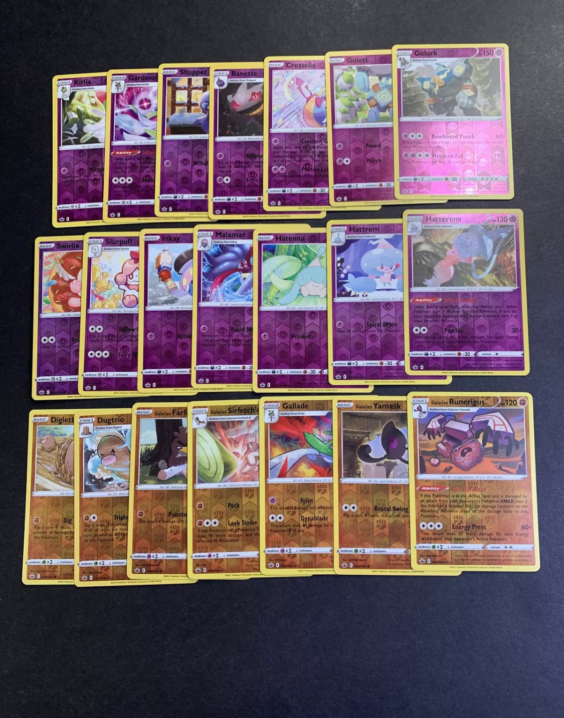 pokemon chilling reign rarest card Pokemon Chilling Reign Complete Reverse Holo Set