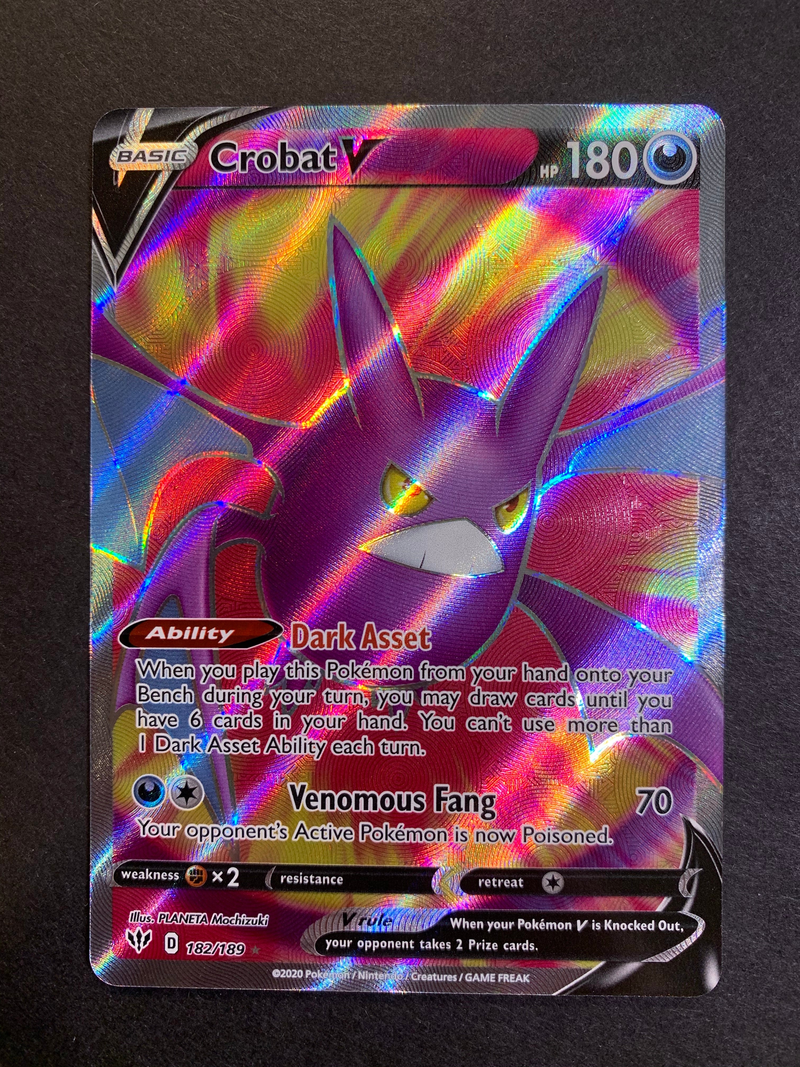 Crobat V - 182/189 Full Art Ultra Rare - Darkness Ablaze