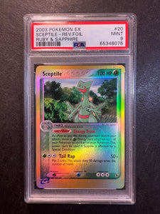 PSA 9 Sceptile - 20/109 Reverse Holo Rare - EX Ruby & Sapphire