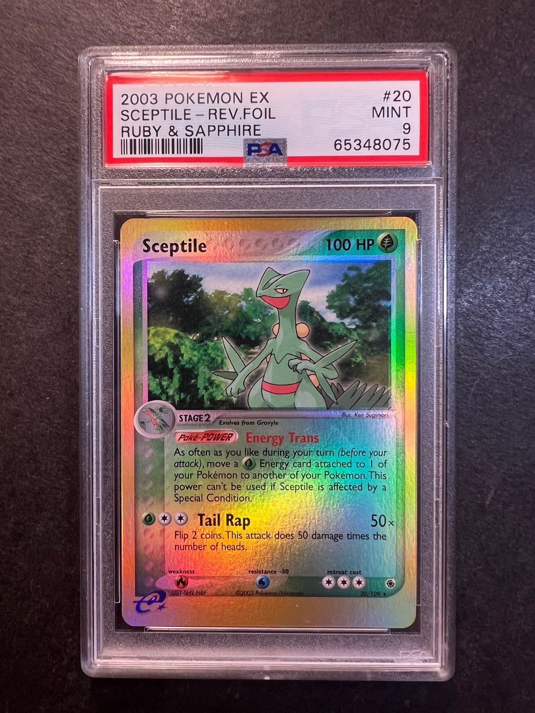 shiny sceptile pokemon card PSA 9 Sceptile - 20/109 Reverse Holo Rare