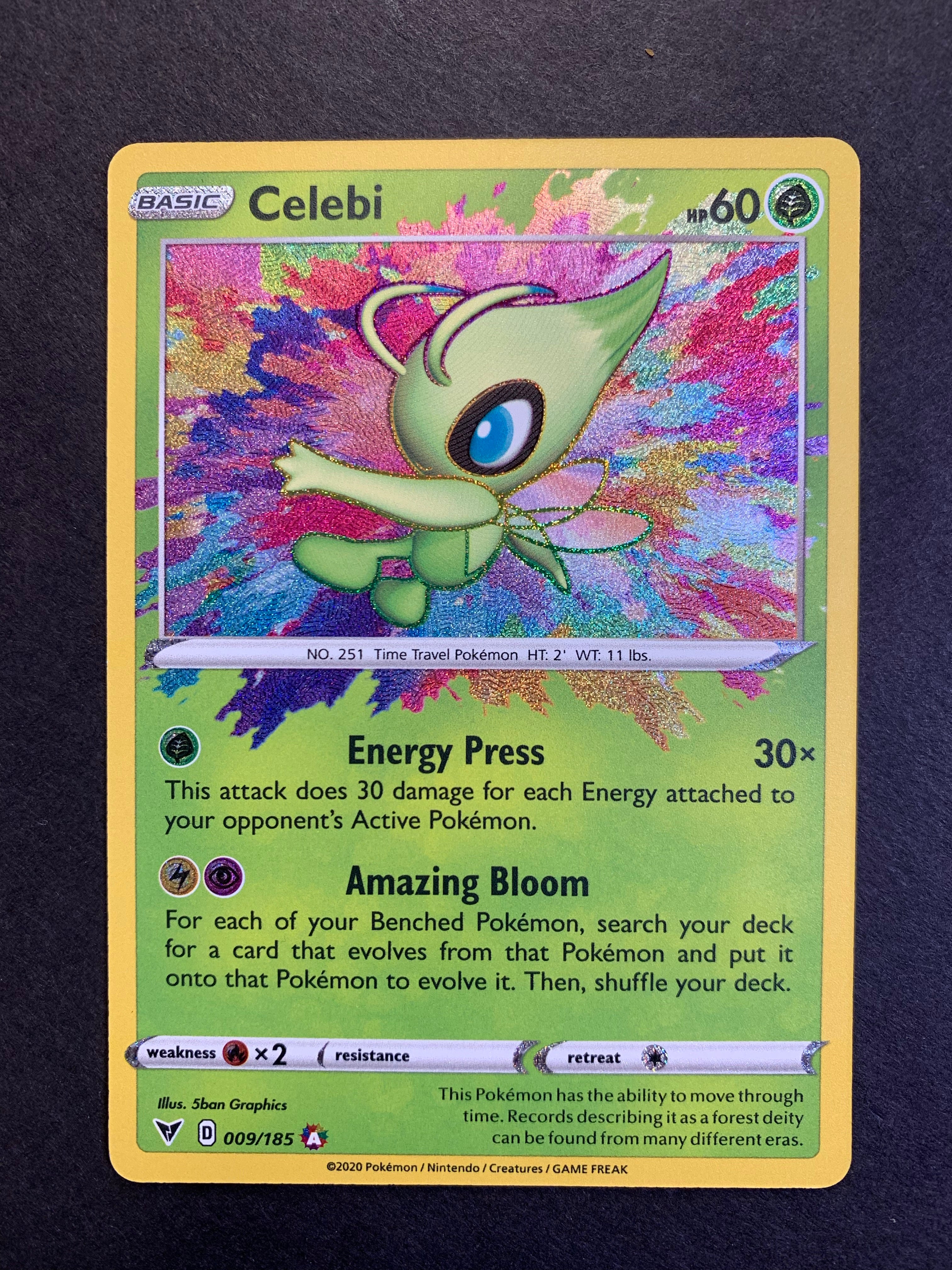 celebi pokemon card amazing rare Celebi - 009/185 Ultra Amazing Rare
