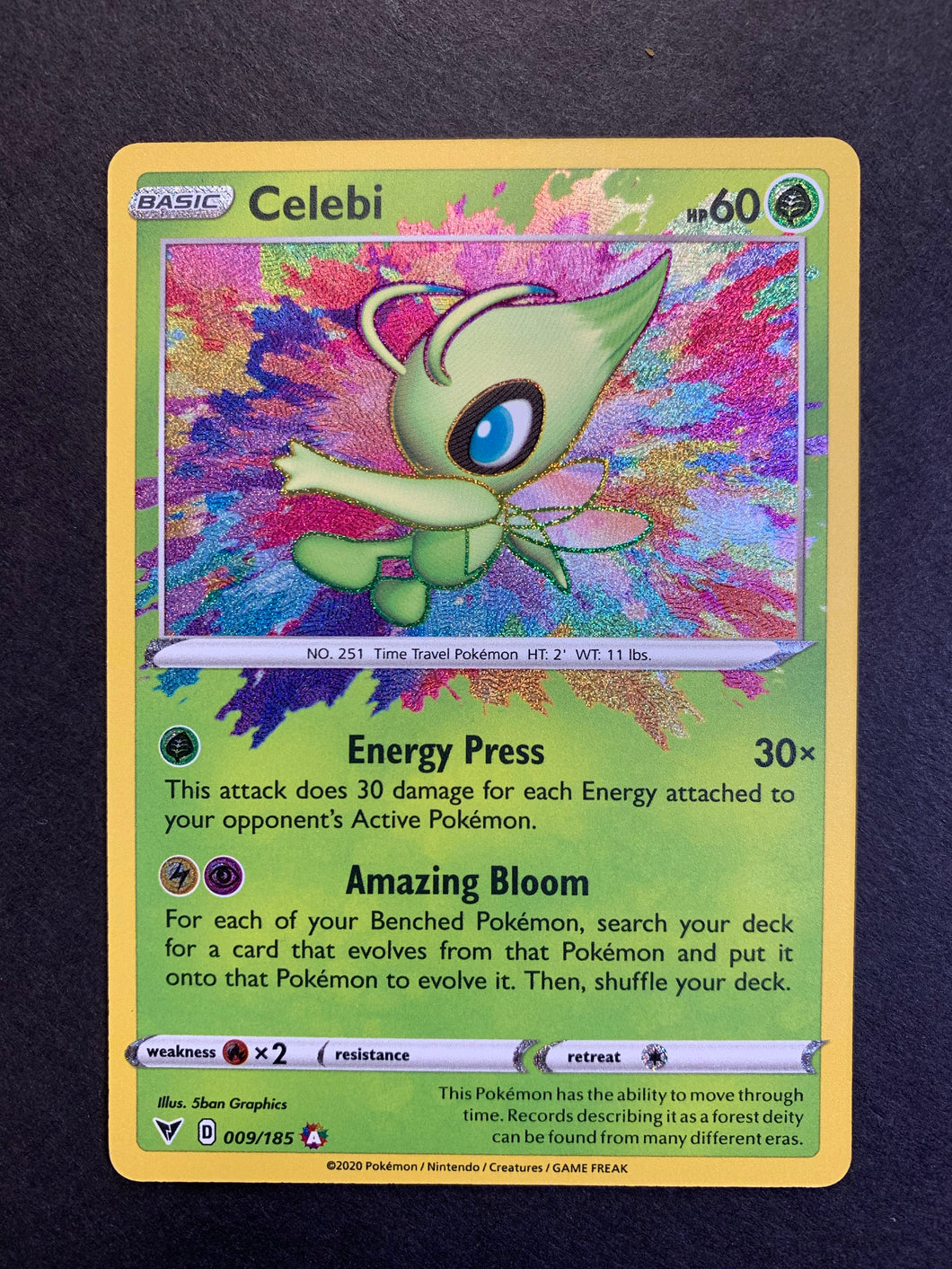 Celebi - 009/185 Ultra Amazing Rare - Vivid Voltage JAB Games13 Celebi - 009/185 Ultra Amazing Rare - Vivid Voltage JAB Games13