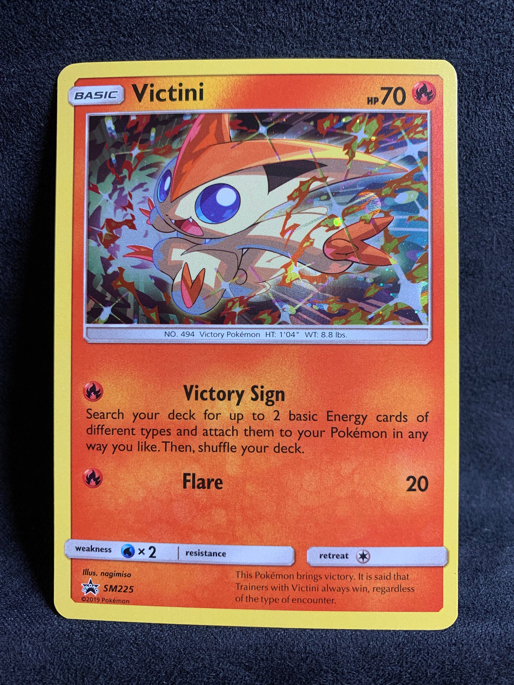 Pokemon Sun & Moon Promo Holo Rare Victini SM225 Pokemon Sun & Moon Promo Holo Rare Victini SM225