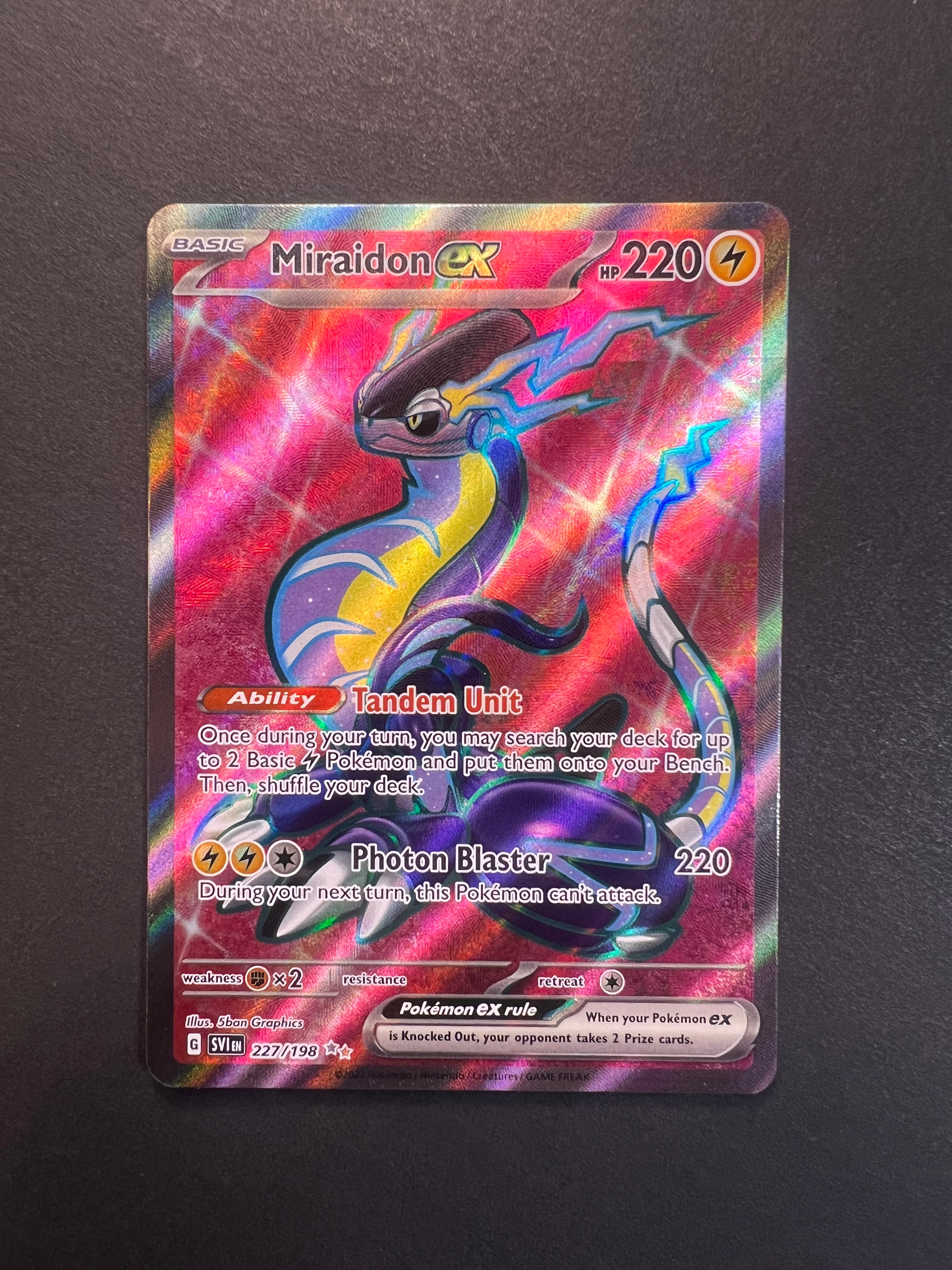 Miraidon ex - 227/198 Full Art Ultra Rare - Scarlet & Violet JAB Games13 Miraidon ex - 227/198 Full Art Ultra Rare - Scarlet & Violet JAB Games13