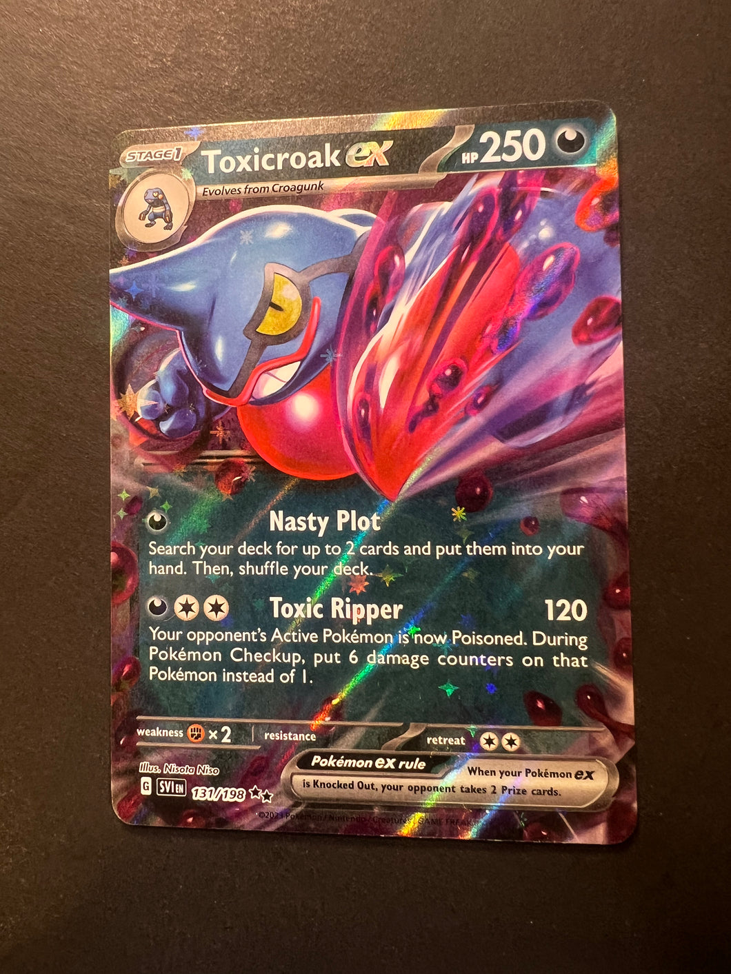 toxicroak pokemon card Toxicroak ex - 131/198 Ultra Rare