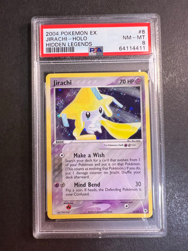 PSA 8 Jirachi - 8/101 Holo Rare - Ex Hidden Legends Pokemon