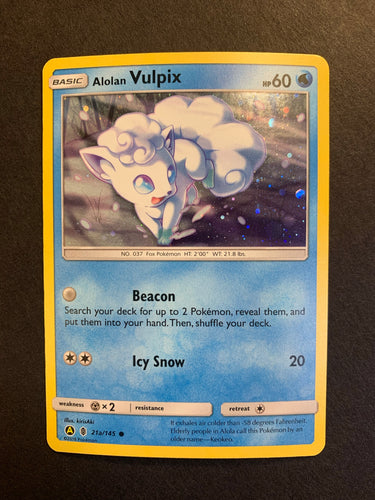Alolan Vulpix - 21a/145 Holo Rare Promo