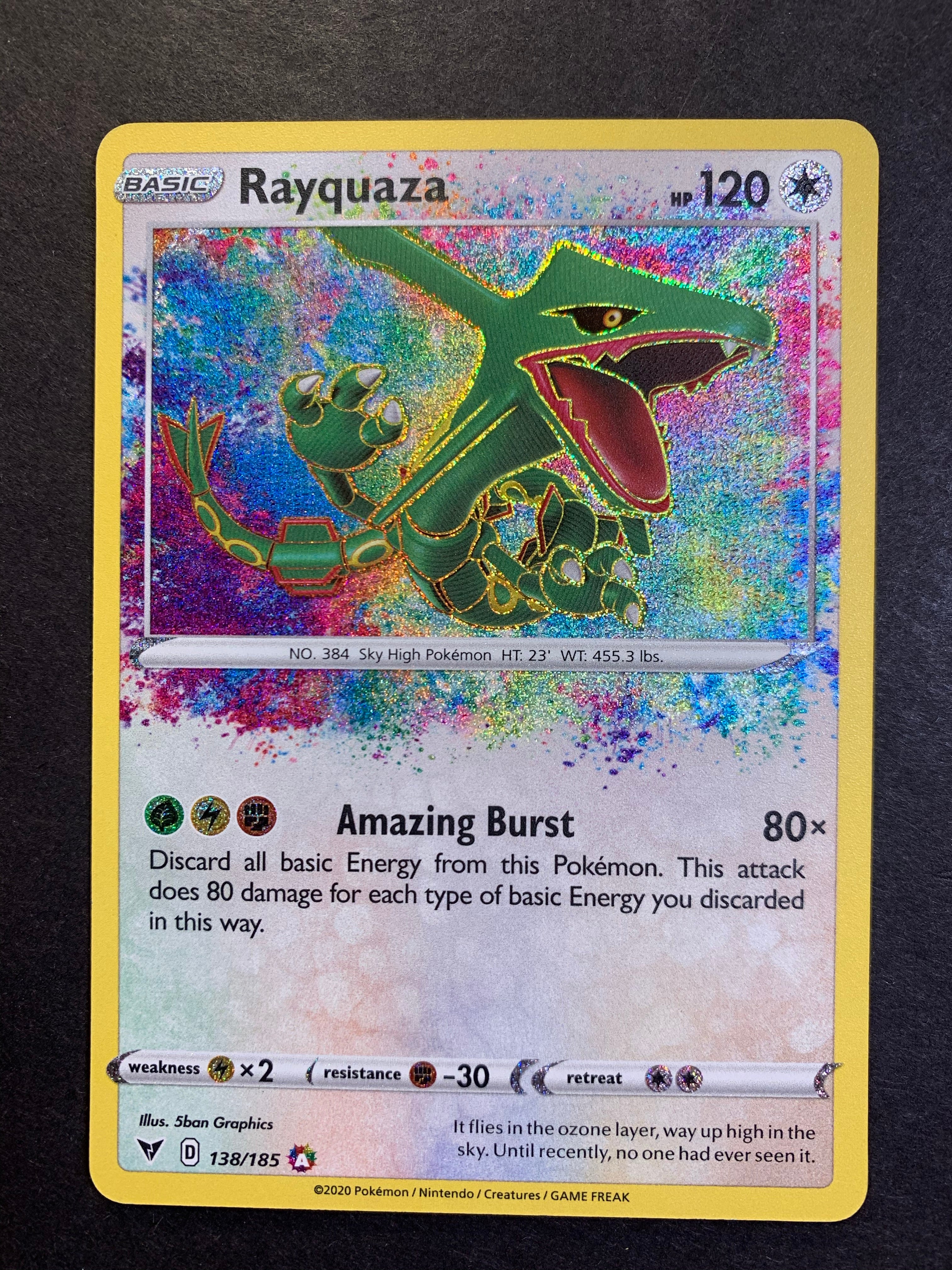 Rayquaza - 138/185 Ultra Amazing Rare - Vivid Voltage JAB Games13 Rayquaza - 138/185 Ultra Amazing Rare - Vivid Voltage JAB Games13