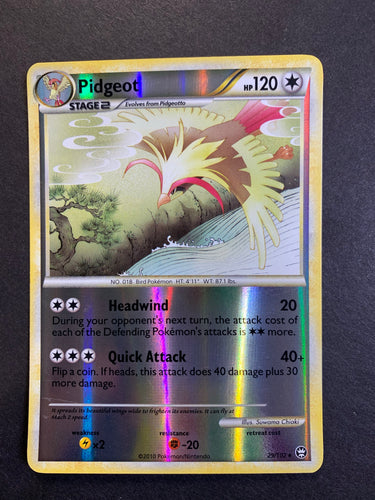 Pidgeot - 29/102 Reverse Holo Rare