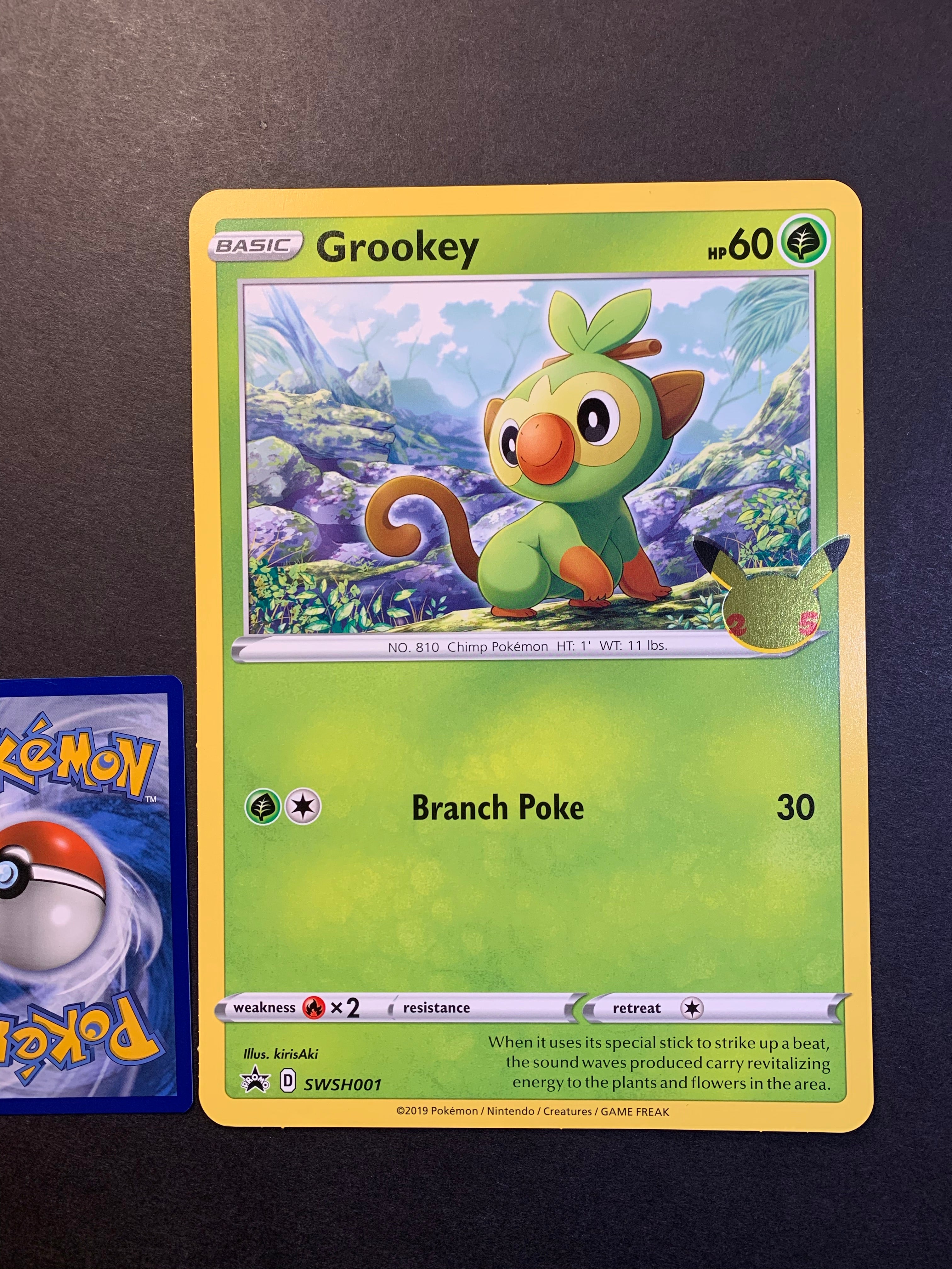 Pokemon Card: Grookey 8/25 Holo - McDonald's 25th Anniversary Promo (Near Mint Condition) Pokemon Card: Grookey 8/25 Holo - McDonald's 25th Anniversary Promo (Near Mint Condition)