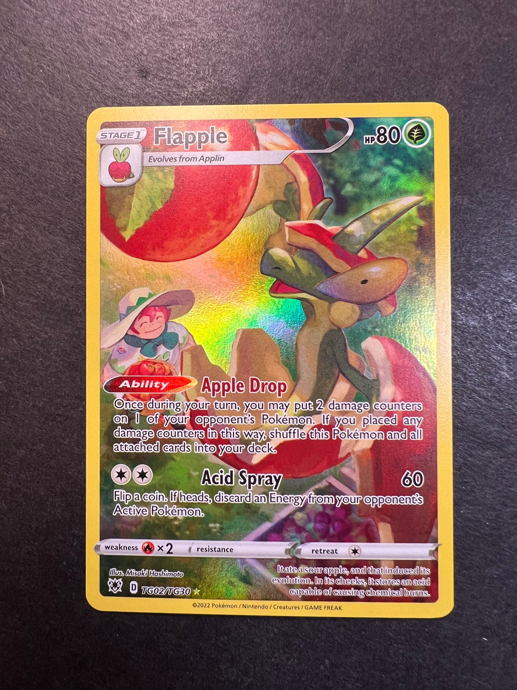 Pokemon Sword & Shield Astral Radiance Ultra Rare Flapple Tg02
