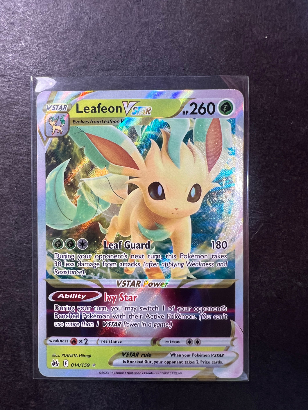 Leafeon VStar - 014/159 Full Art Ultra Rare - Crown Zenith JAB Games13 Leafeon VStar - 014/159 Full Art Ultra Rare - Crown Zenith JAB Games13