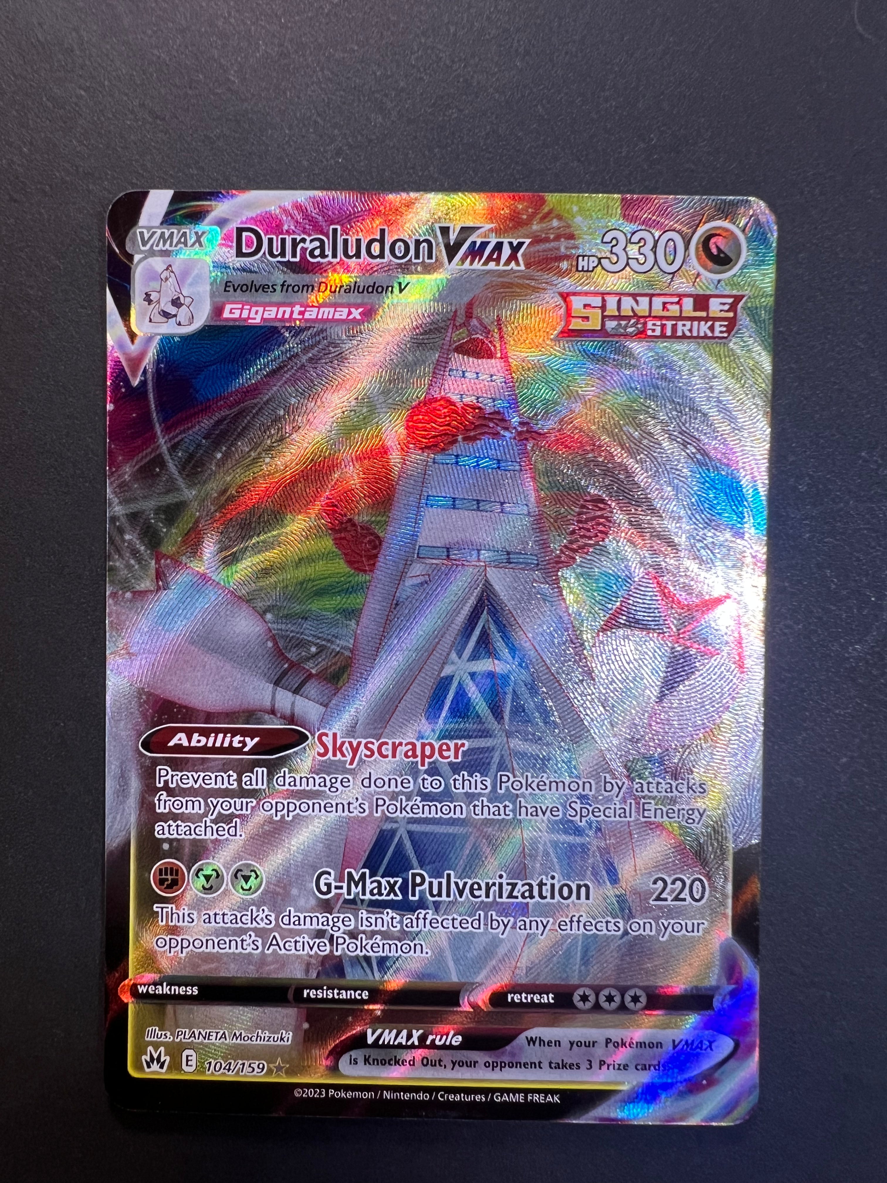 Duraludon VMax - 104/159 Full Art Ultra Rare - Crown Zenith JAB Games13 Duraludon VMax - 104/159 Full Art Ultra Rare - Crown Zenith JAB Games13