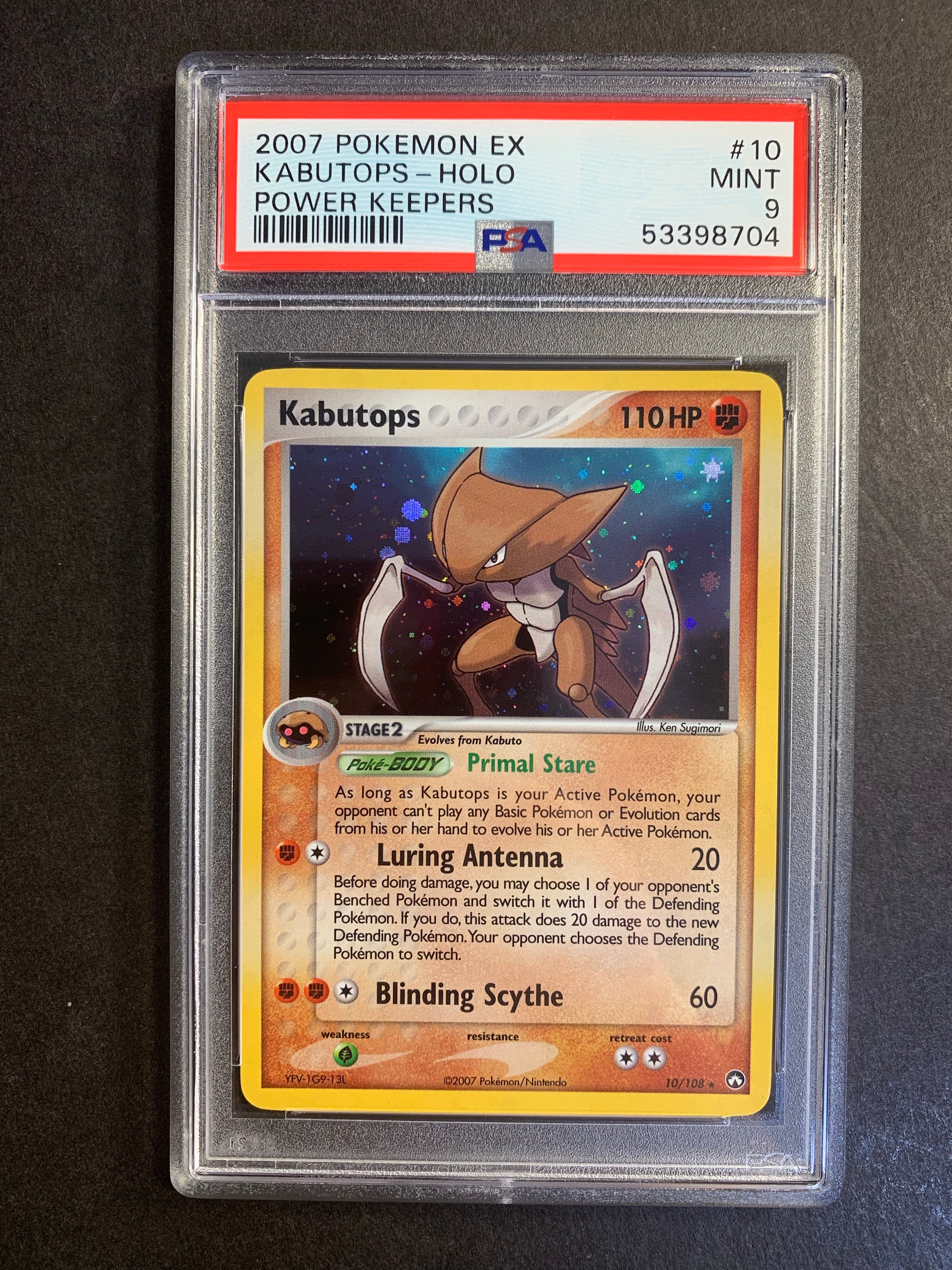 PSA 9 Kabutops Holo Rare - 10/108 EX Power Keepers JAB Games13 PSA 9 Kabutops Holo Rare - 10/108 EX Power Keepers JAB Games13
