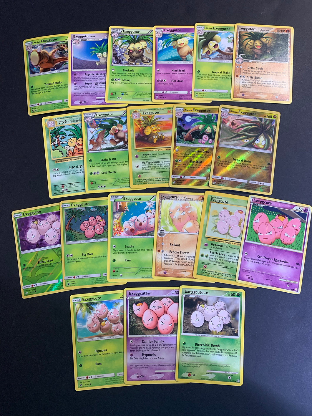 Pokemon Exeggcute & Exeggutor Card Lot - 20 Different Cards - Holo, Re JAB Games13 Pokemon Exeggcute & Exeggutor Card Lot - 20 Different Cards - Holo, Re JAB Games13