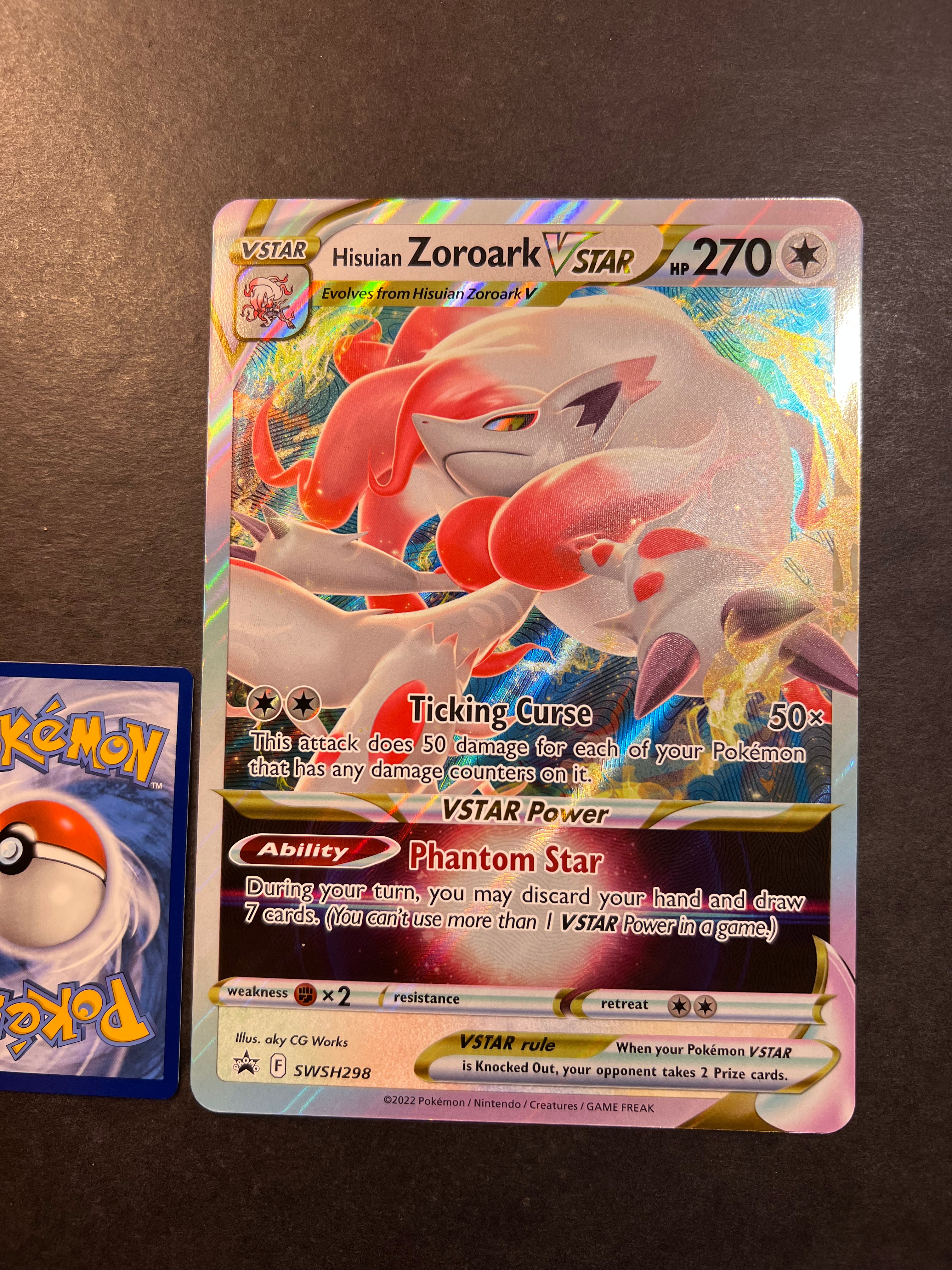 Pokemon Hisuian Zoroark VStar Jumbo Card - SWSH298 Full Art Ultra Rare JAB Games13 Pokemon Hisuian Zoroark VStar Jumbo Card - SWSH298 Full Art Ultra Rare JAB Games13