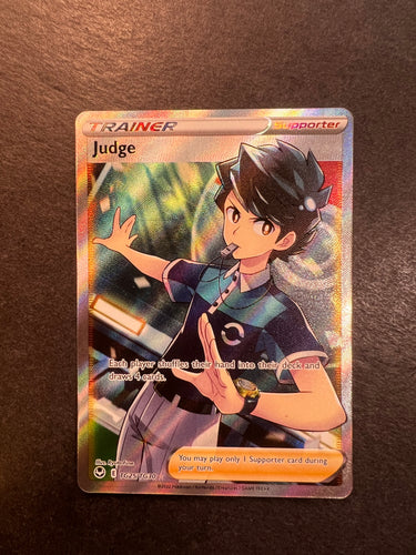 Judge - TG25/TG30 Full Art Ultra Rare Trainer - Silver Tempest