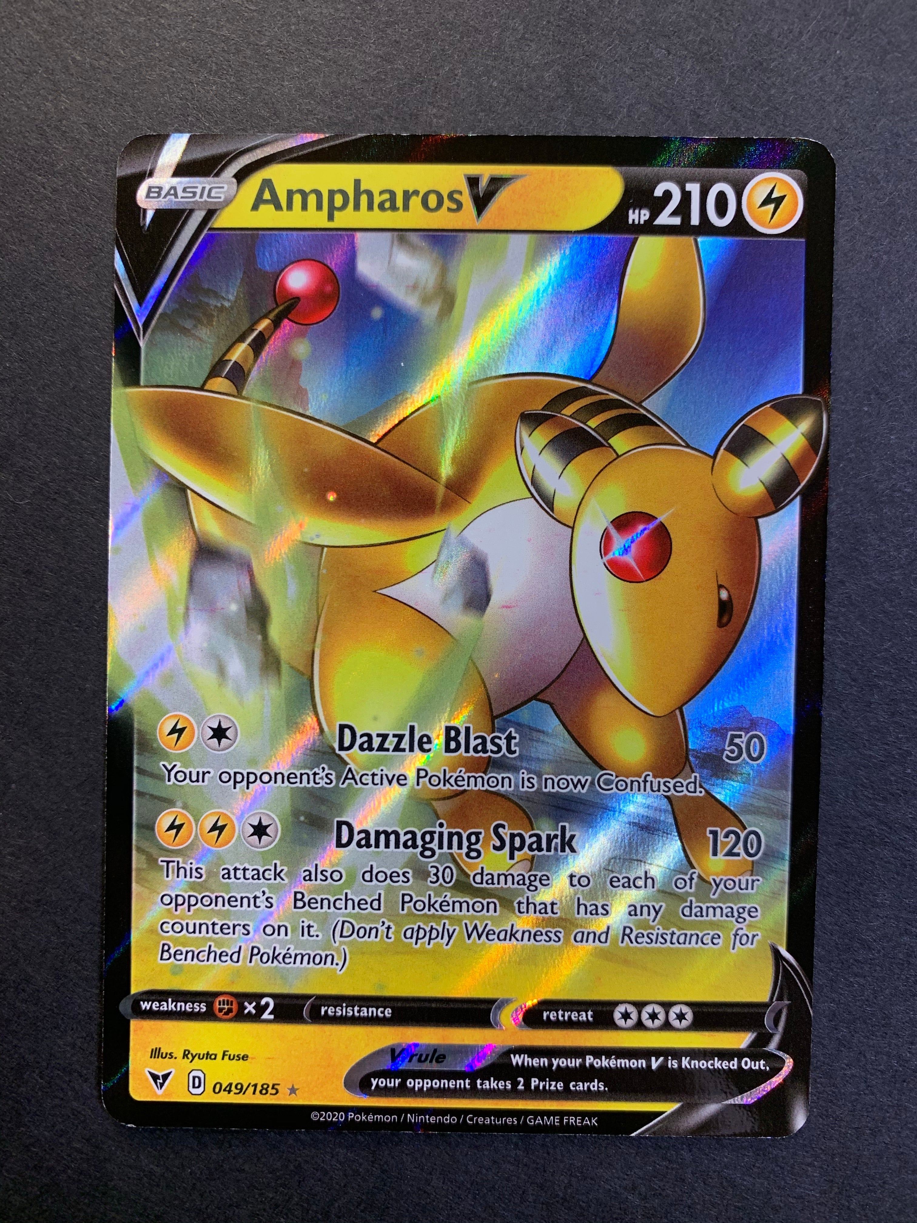 ampharos v pokemon card value Ampharos V 49/185