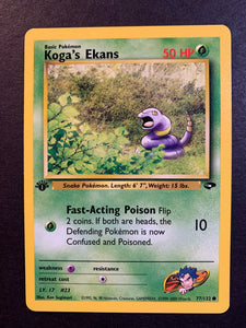 Koga's Ekans 1st Edition - 77/132 Vintage Gym Challenge JAB Games13 Koga's Ekans 1st Edition - 77/132 Vintage Gym Challenge JAB Games13
