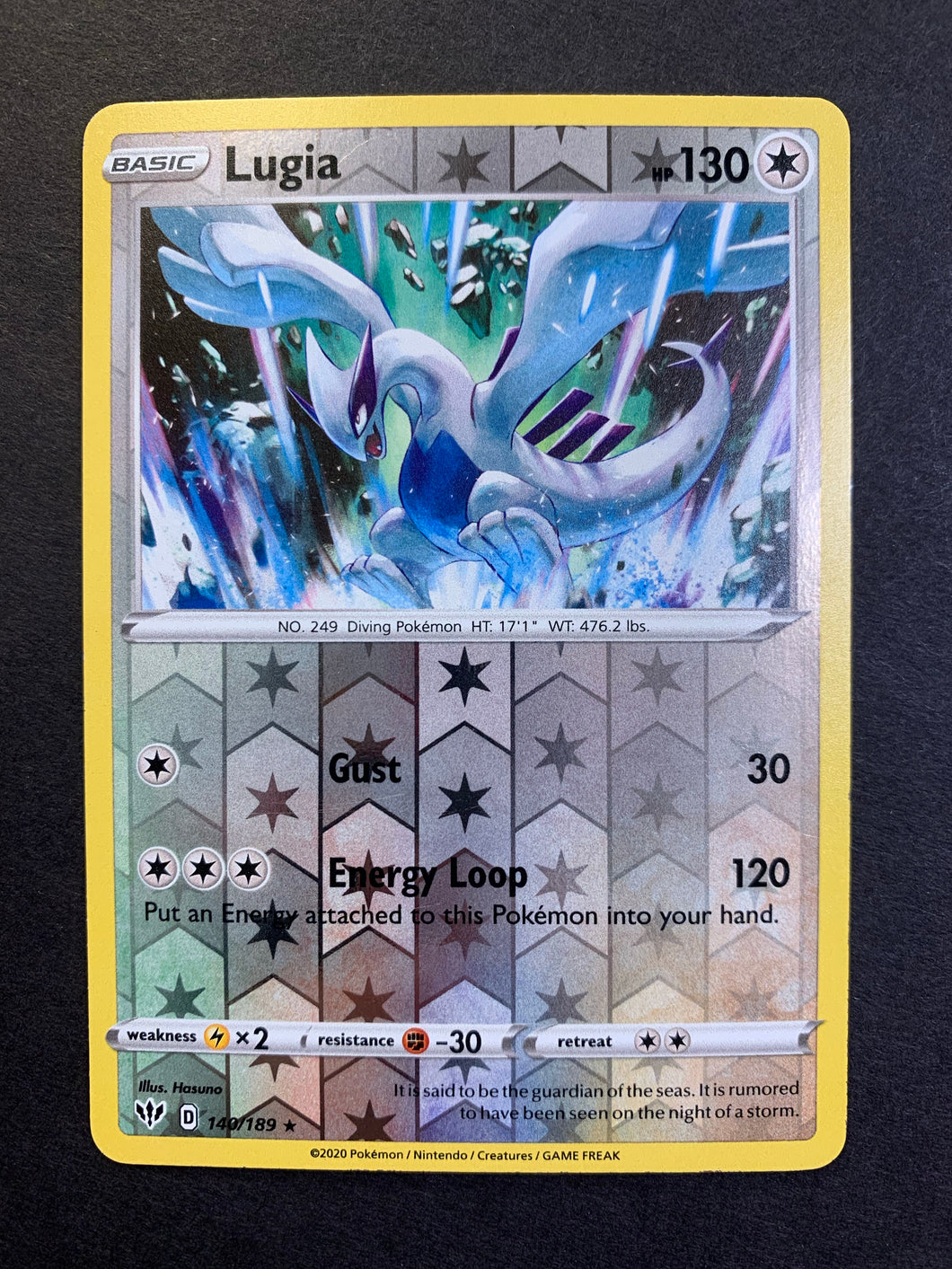 Lugia - 140/189 Reverse Holo Rare - Darkness Ablaze JAB Games13 Lugia - 140/189 Reverse Holo Rare - Darkness Ablaze JAB Games13