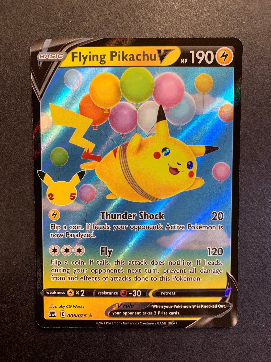 Flying Pikachu V - 006/025 Ultra Rare - Celebrations JAB Games13 Flying Pikachu V - 006/025 Ultra Rare - Celebrations JAB Games13